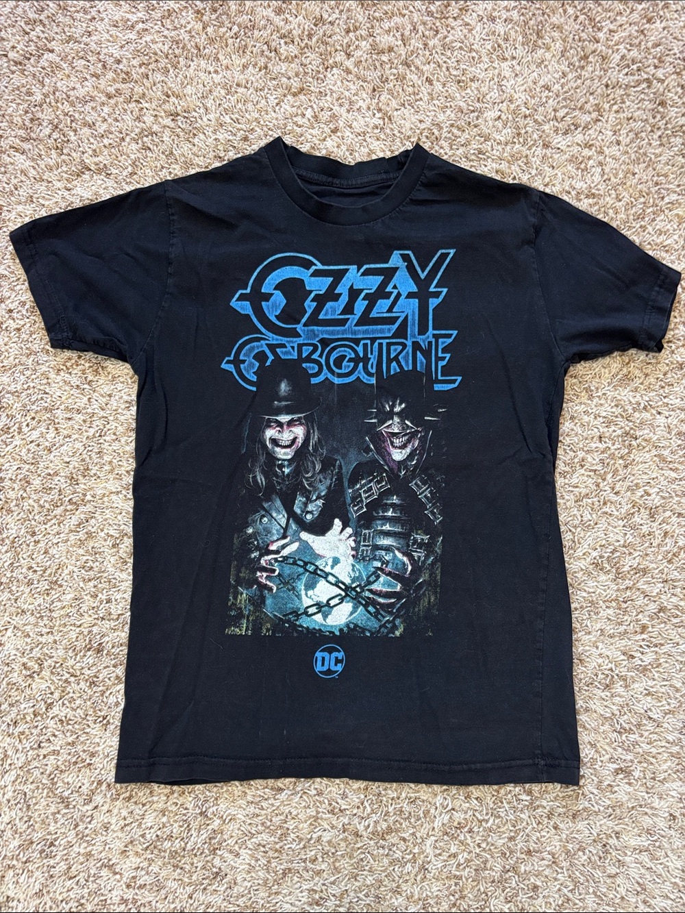 DC Comics Dark Nights Heavy Metal Ozzy Osborne T Shirt Batman Joker Black Mens